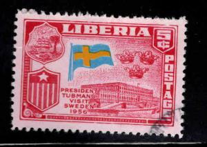 LIBERIA Scott 370 Used flag stamp