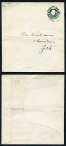 ES47 KGV 4d Envelope Approx 152x138mm Stamped to Order Used