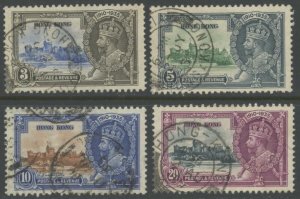 HONG KONG Sc#147-150 1935 KGV Silver Jubilee Complete Set Used