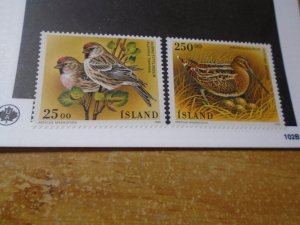 Iceland  #  808-09  MNH   Birds