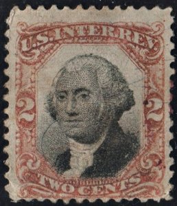 R135 2¢ Third Issue Documentary Stamp (1871) Used