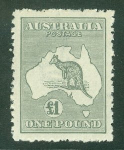 SG 75 Australia 1924-25. £1 grey. A fine fresh very lightly mounted mint...