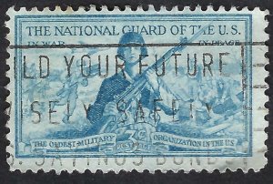 United States #1017 3¢ National Guard (1953). Used