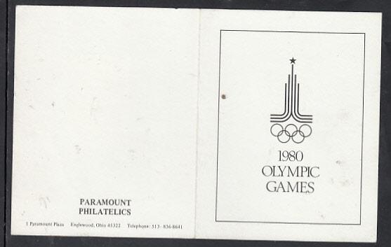 Olympic Games 1980 Philatelic Adveretising w/ Stamp