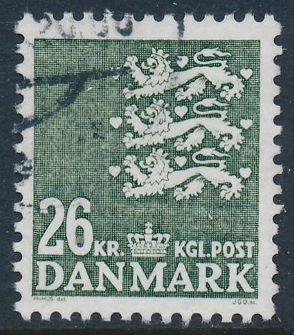 Denmark Scott 815 (AFA 931), 26kr State Seal, F-VF used