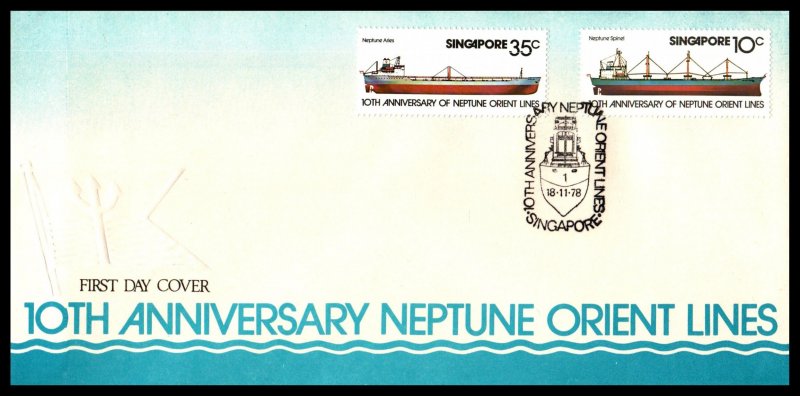 Singapore 308-309 Ships U/A FDC