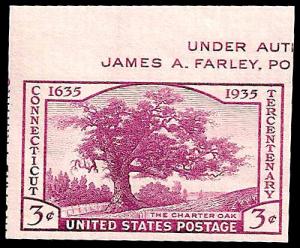 # 778a MINT NEVER HINGED CONNECTICUT TERCENTENARY