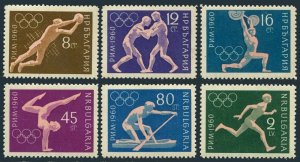 Bulgaria 1113-1118,MNH.Mi 1172-1177. Olympics Rome-1960.Soccer,Wrestling,Gymnast