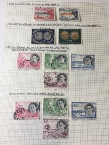 Belgium Congo 1948/60 Sport Wildlife Flowers Used on Pages (Apx 70 Items)Apr 728 