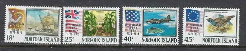 Norfolk Is 194-97 MNH 1976 American Bicentennial