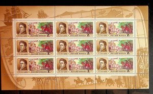 RUSSIA Sc 6089 NH MINISHEET OF 1992 - EXPLORERS