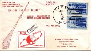 Topaz California 1957 RRI Rocket Mail Cover - Rocket #5 - L36466