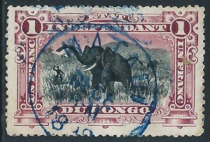 Belgian Congo, Sc #24, 1fr Used