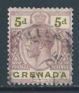 Grenada #102 Used 5p King George V - Wmk. 4