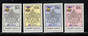 ST. LUCIA SC# 727-30 FVF/MNH