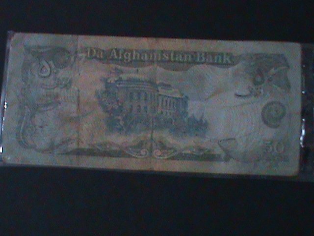 ​AFGHANISTAN-1979- BANK OF AFGHANISTAN $50 AFGHANIS--CIRCULATED-VERY FINE