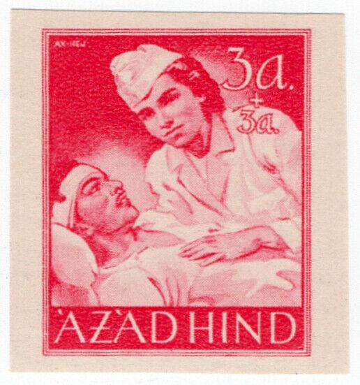 (I.B) India Cinderella : Azad Hind 3a + 3a (proof)