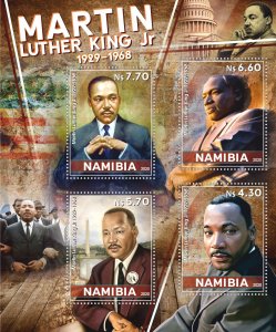 Stamps. Martin Luther King 2020 year 1+1 sheets perforated Namibia