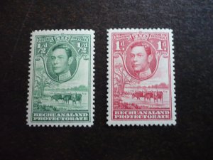 Stamps - Bechuanaland - Scott# 124-125 - Mint Hinged Part Set of 2 Stamps