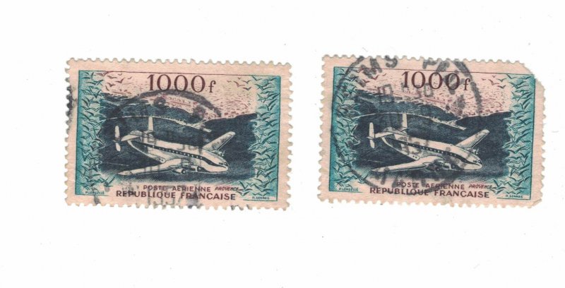 983 - France (1000 Fr) 1954 - Postage stamps Airmail [Stamp] Mint conditions