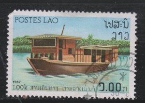 Laos 395 River Vessels 1982