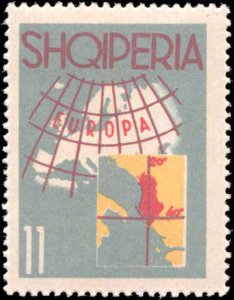 Albania #630-633, Complete Set(4), 1962, Maps, Never Hinged