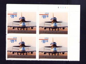 US Scott # 3262 Express Mail 11.75  Plate Block MNH, Space Shuttle