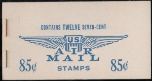 US #C51a COMPLETE BOOK, BKC6, Classic airmail complete book,  mint never hing...