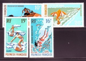 FRENCH POLYNESIA Sc 263,C71-3 NH ISSUE OF 1971 - SPORT