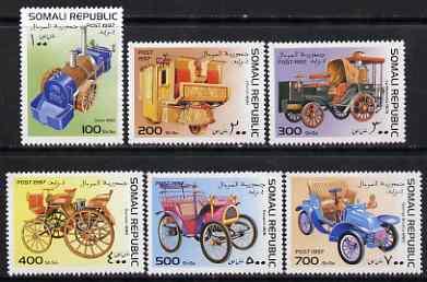 Somalia 1997 Old Cars complete perf set of 6 values unmou...