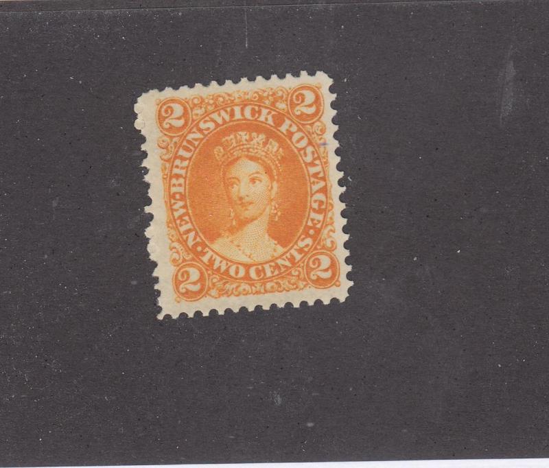 NEW BRUNSWICK REF# KM31 # 7 VF-MNGH 2cts ORANGE QUEEN VICTORIA CAT VALUE $25