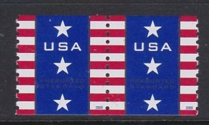 4385 Patriotic Banner Coil Pair MNH