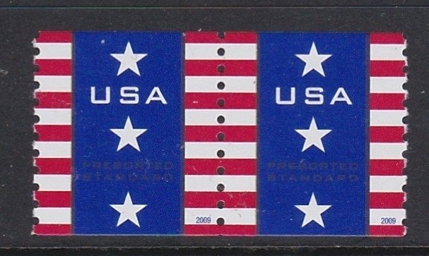 4385 Patriotic Banner Coil Pair MNH
