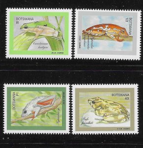 Botswana 1992 Climbing Frogs Sc 510-513 MNH A3510