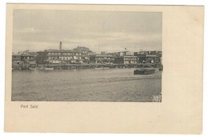 Postcard Egypt 1910 Port Said Suez Canal Ships Boats Architecture Views