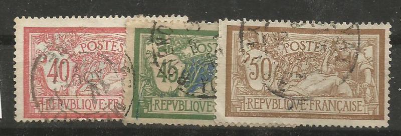 France Scott # 121-123 USED