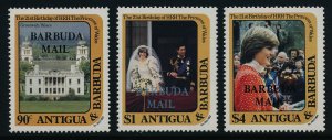 Barbuda 544-7 MNH Princess Diana 21st Birthday, Greenwich Palace