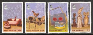 Swaziland Scott 640-43 Unused LHOG - 1995 Traditional Handicrafts Set- SCV $6.50