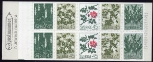 Sweden 1968 - Wild Flowers - Flora - MNH Booklet