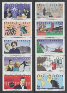 Sweden Sc 2300-2309 MNH. 1998 Swedish Development, complete set, fresh, VF.