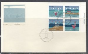 Canada Scott 1066a UR Pl Blk FDC - Lighthouses