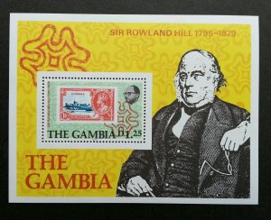 *FREE SHIP Gambia 100th Anniversary 1979 Rowland Hill (ms) MNH