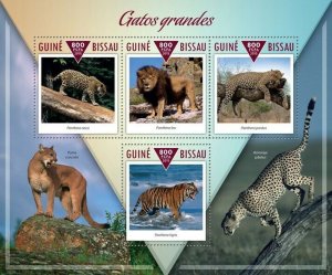 GUINEA-BISSAU 2015 MNH.  BIG CATS   |  Michel Code: 7799-7802