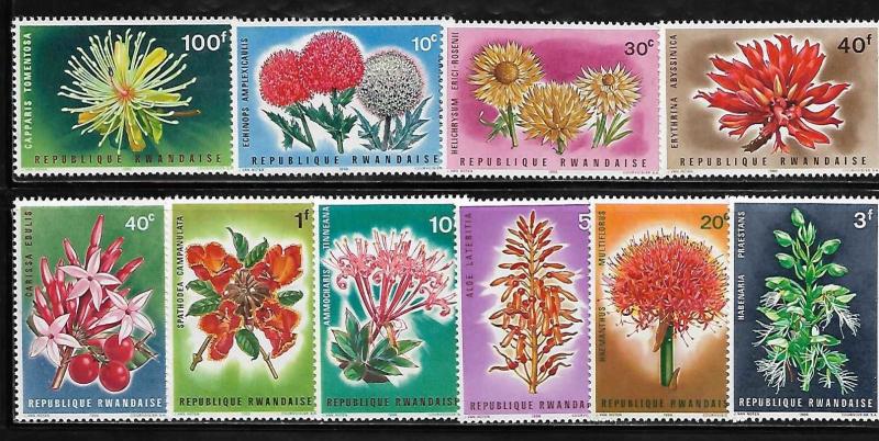 Rwanda 151-60 Flowers Mint NH