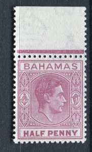 BAHAMAS; 1938 early GVI issue MINT MNH Unmounted 1/2d. Marginal value