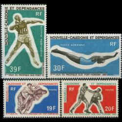 NEW CALEDONIA 1969 - Scott# 377-8+C66-7 Games Set of 4 LH