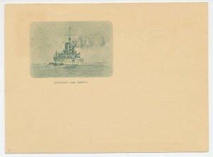 Postal stationery Argentina 1901 Battleship San Martin - Navy