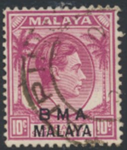 Straits Settlements  OPT BMA Malaya  SC# 262  Used Die I  see colour details ...