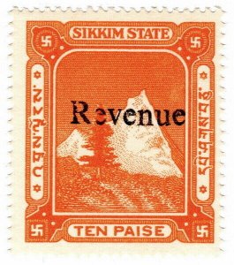 (I.B) India (Princely State) Revenue : Sikkim Duty 10p