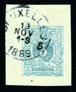 Belgium Postal Stationery Cut Out A14P2F92-